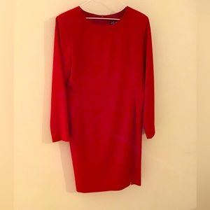 Vintage Red wool crepe dress
